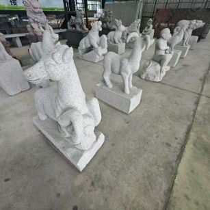 阜阳芝麻白雕刻 十二生肖 异形雕刻