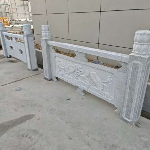 阜阳芝麻白河道栏杆 石材栏杆