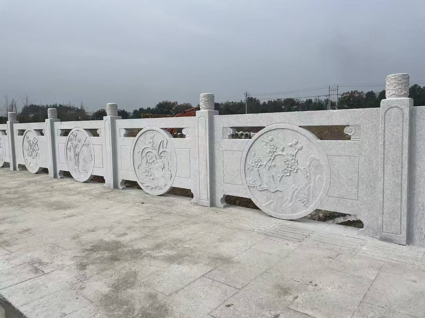 阜阳芝麻白河道栏杆 石材栏杆