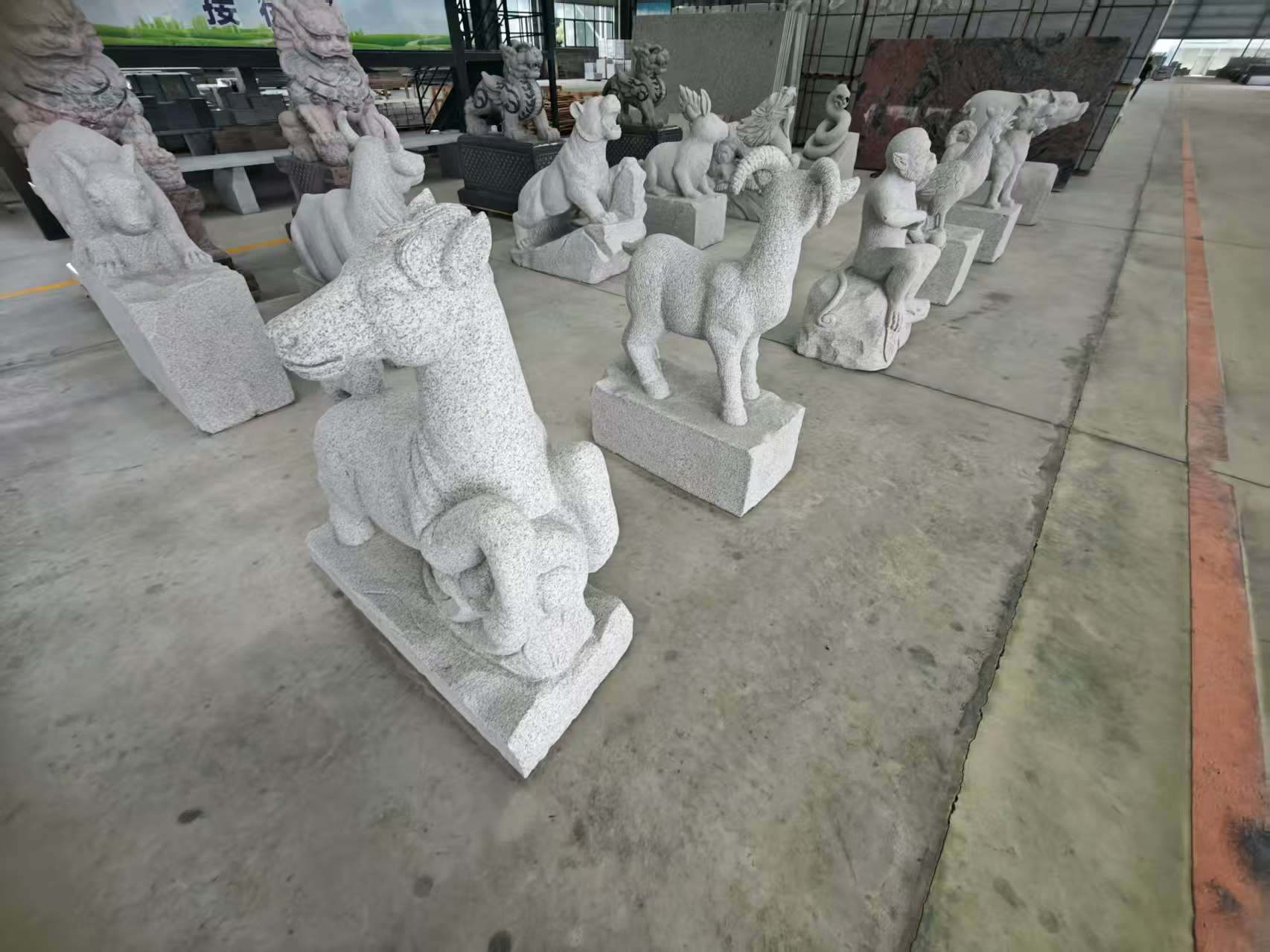 阜阳芝麻白雕刻 十二生肖 异形雕刻