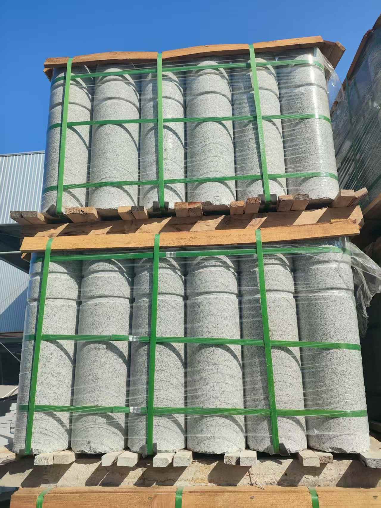 阜阳挡车柱芝麻白 挡车石